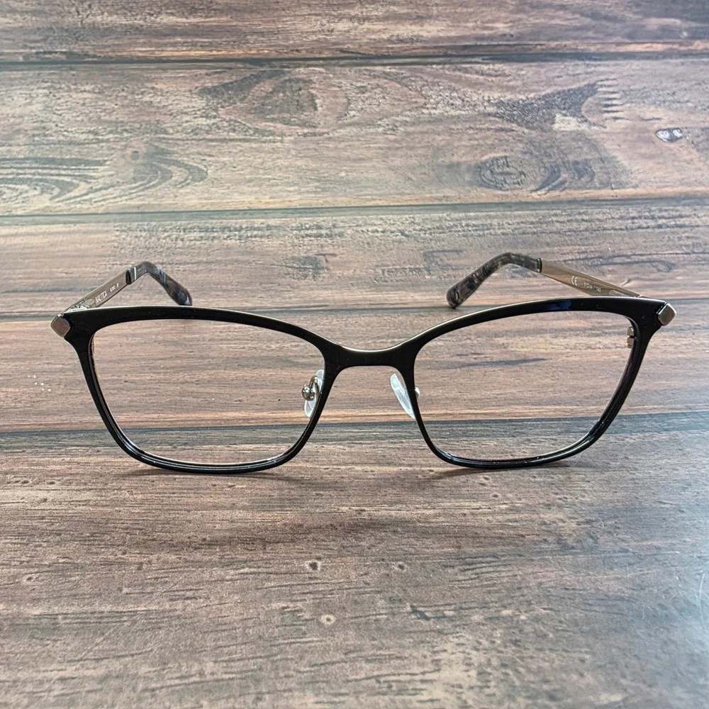 Nautica NL05012 001‎ Black Gold Cat Eye Eyeglasses Frames 51-18-140 Womens
